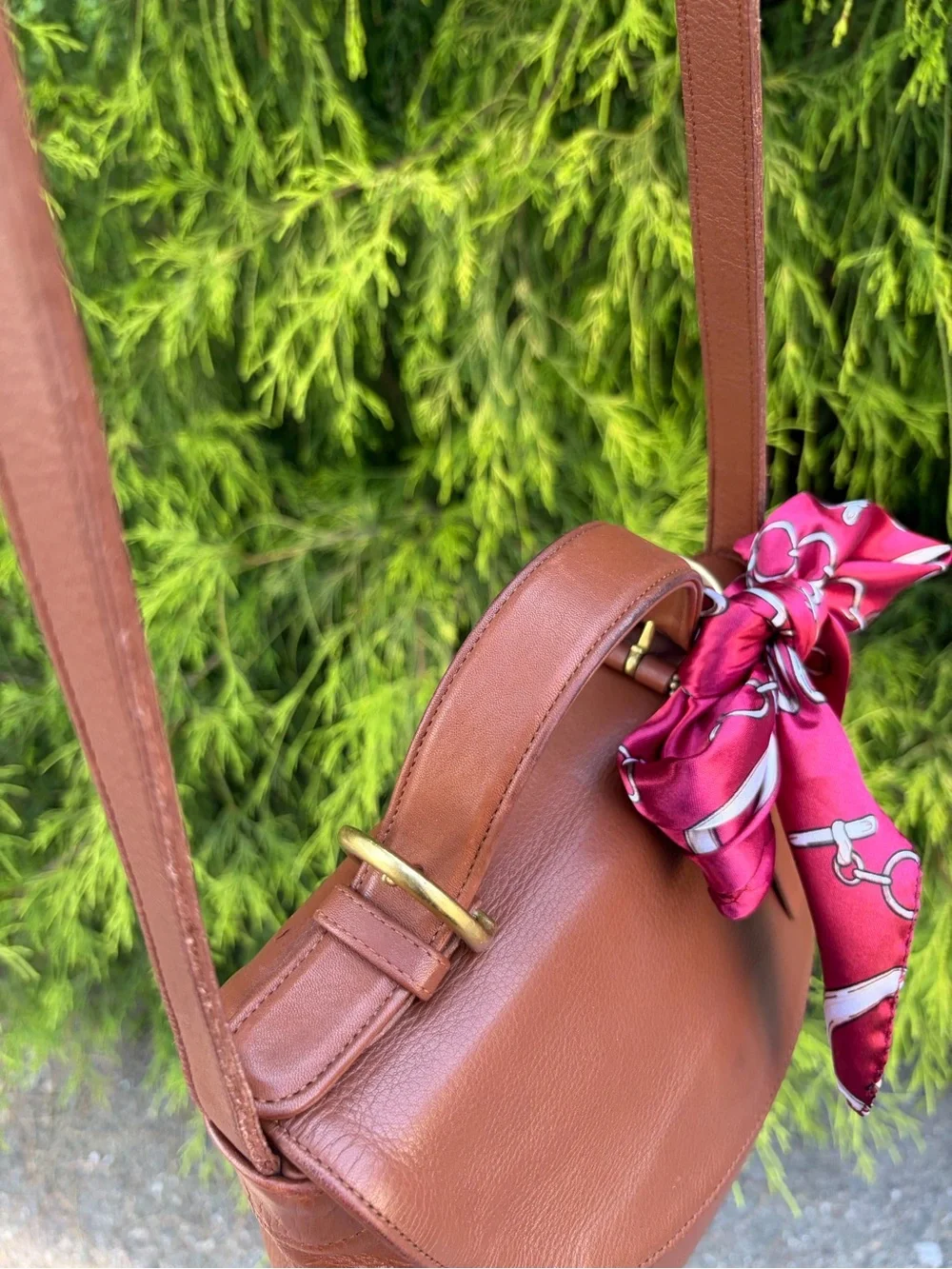 Vintage Coach SoHo Handle Bag 9951 British Tan with Scarf